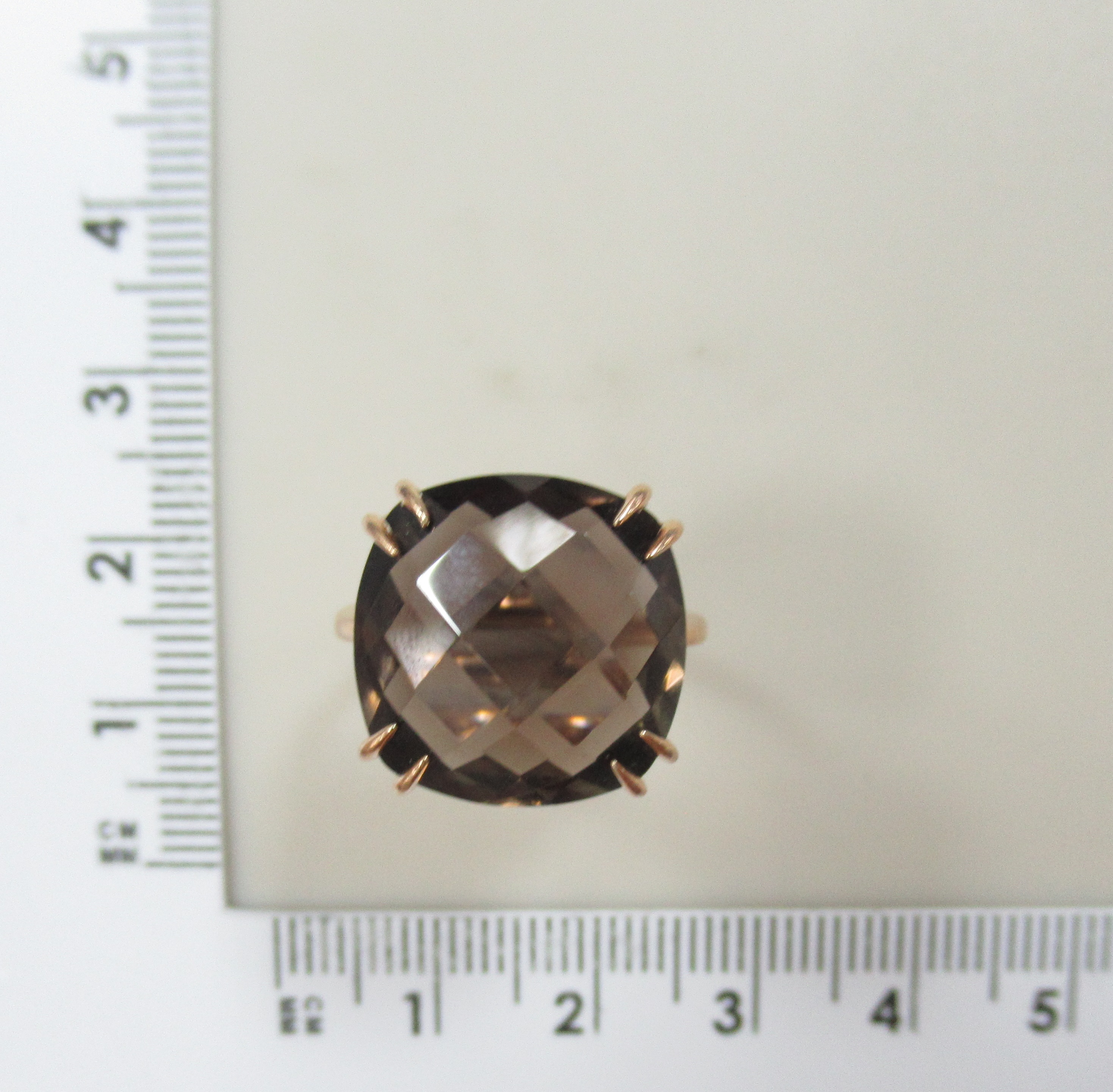 Серебряное кольцо с раухтопазом